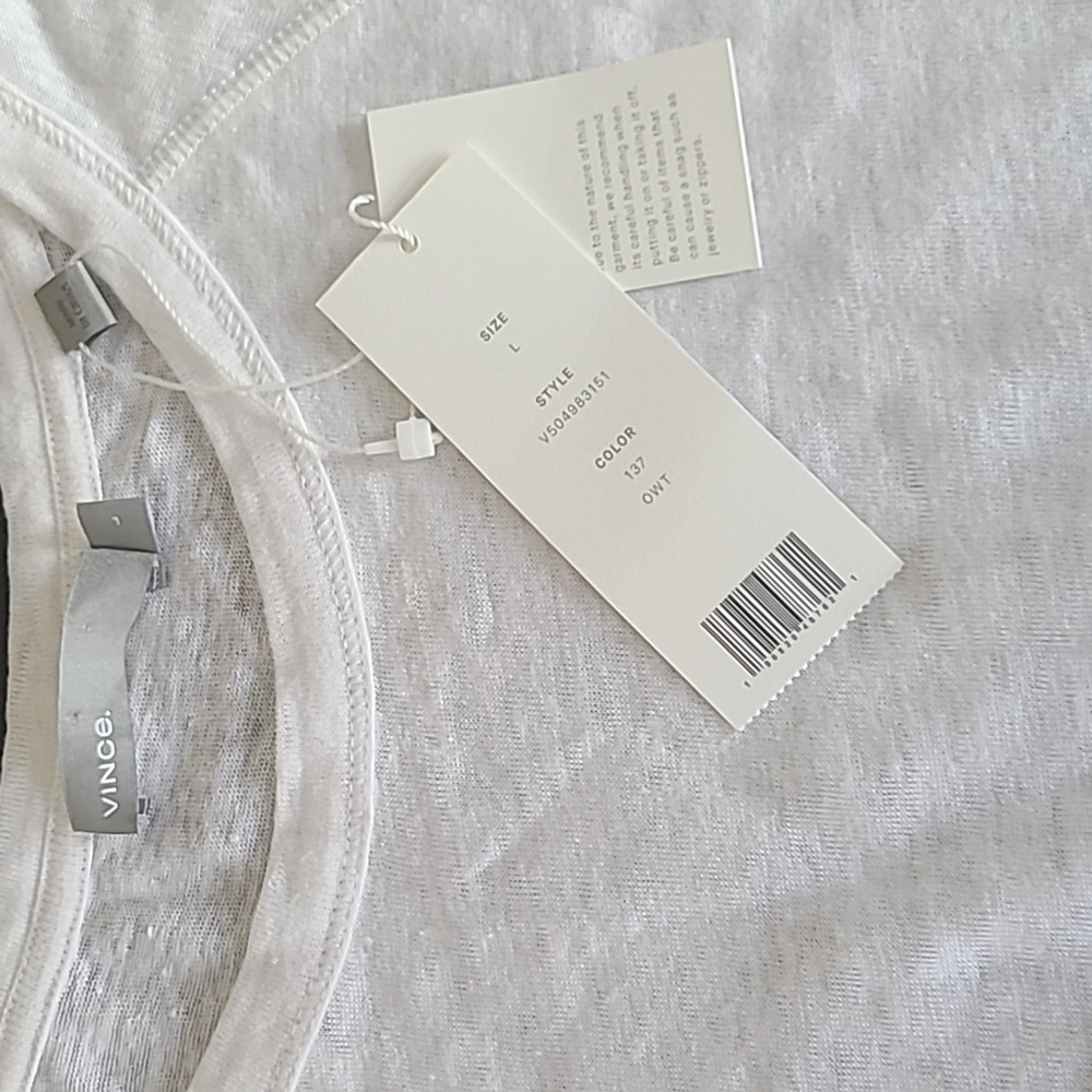 NWT Vince Linen Sweater Tee - Picture 2 of 4